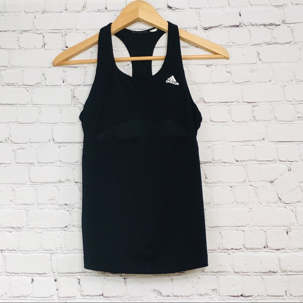 Adidas Running Racerback Black Tank Top size Small